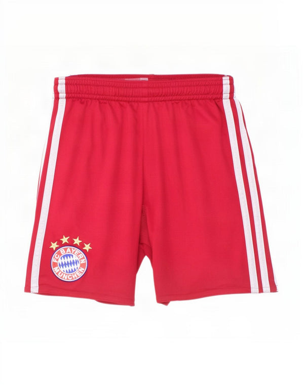 Adidas Boys FC Bayern Munchen Sport Shorts 9-10 Years Red Polyester