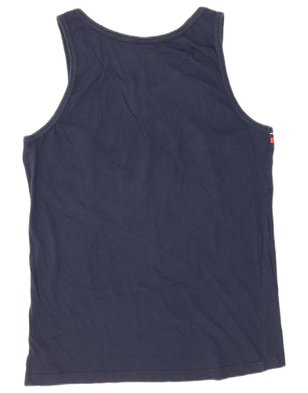 Champion Mens Vest Top 2XL Navy Blue Striped