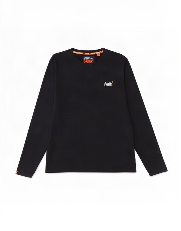 Superdry Mens Top Long Sleeve 2XL Navy Blue Cotton