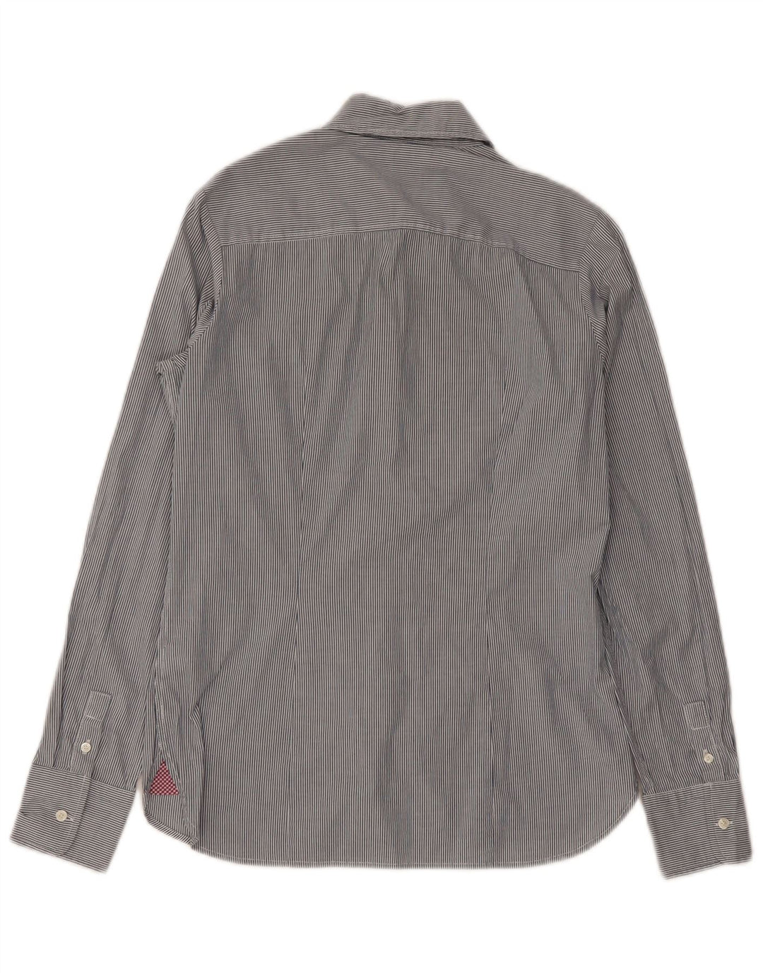 Tommy Hilfiger Womens Shirt US 6 Medium Grey Pinstripe Cotton