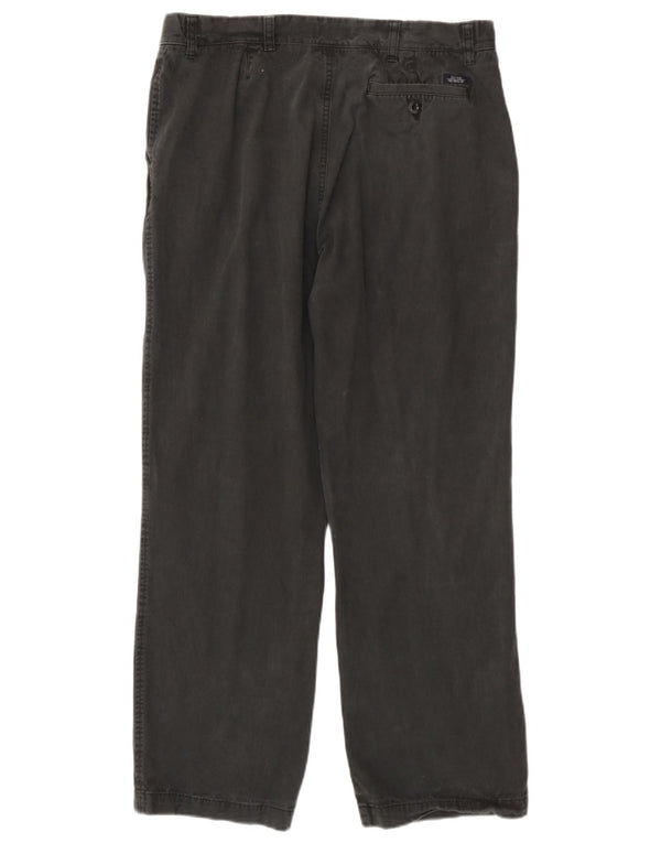 Marks & Spencer Mens Blue Harbour Straight Chino Trousers W38 L30 Black