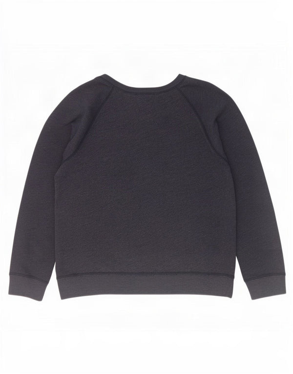 Hollister Womens Graphic Sweatshirt Jumper UK 16 Large Navy Blue Cotton