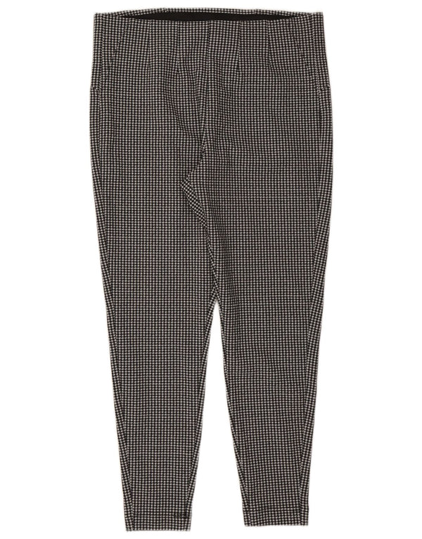 Marks & Spencer Womens Casual Trousers UK 18 XL W36 L28 Black Houndstooth