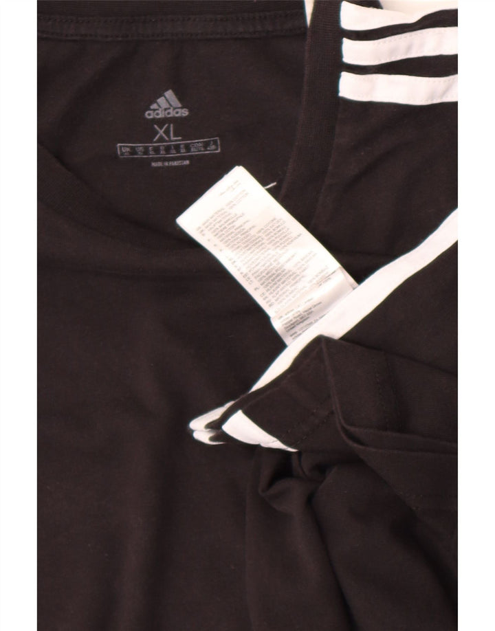 ADIDAS Mens T-Shirt Top XL Black Cotton