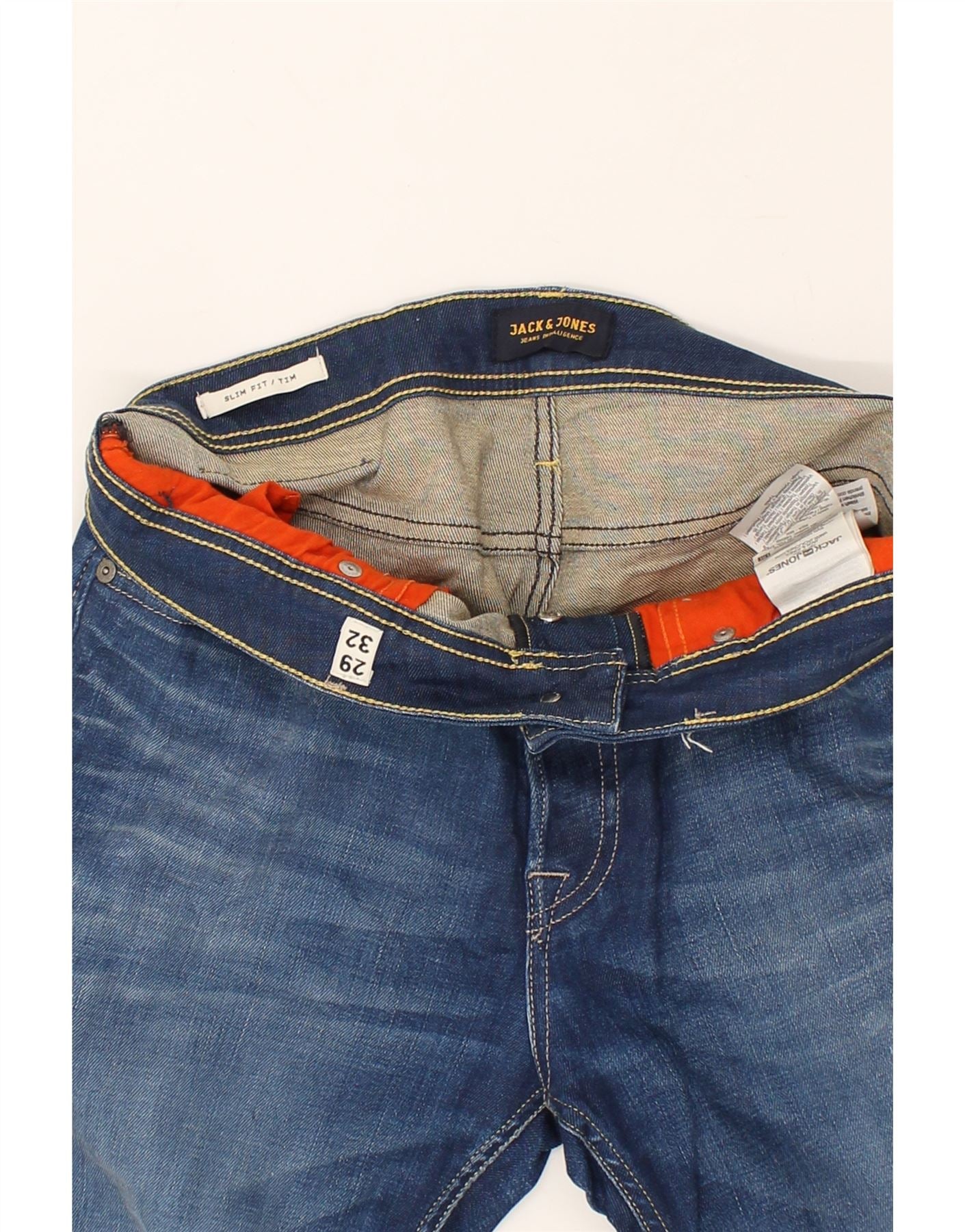 JACK & JONES Homme Tim Slim Jeans W29 L32 Bleu Coton | Jack &Jones vintage | Économie | Jack & Jones d'occasion | Vêtements d'occasion | Messine Hembry