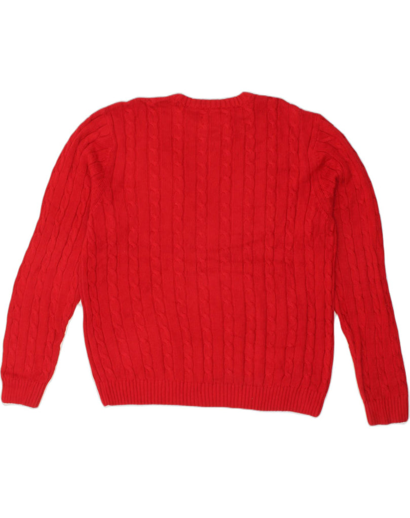 CHAPS Mens Crew Neck Jumper Sweater XL Red Cotton | Vintage Chaps | Thrift | Second-Hand Chaps | Used Clothing | Messina Hembry 