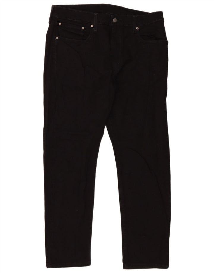 Levi's Mens 502 Tapered Jeans W36 L30 Black Cotton