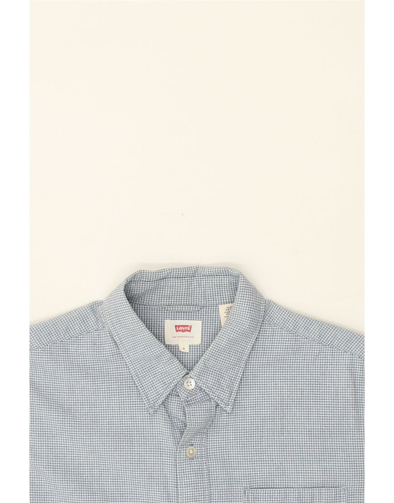 LEVI'S Mens Shirt Small Blue Check Cotton | Vintage Levi's | Thrift | Second-Hand Levi's | Used Clothing | Messina Hembry 