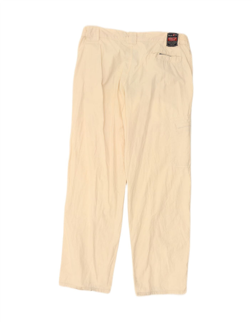 MURPHY & NYE Mens Straight Cargo Trousers W36 L30 Off White Cotton Vintage Murphy & Nye and Second-Hand Murphy & Nye from Messina Hembry 