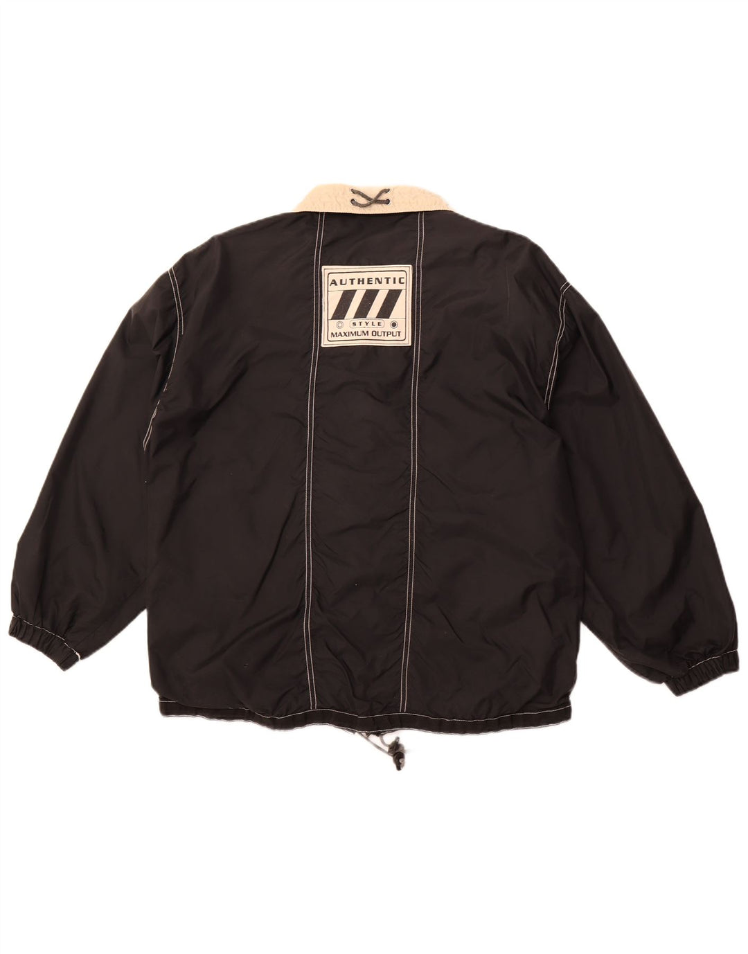 AUTHENTIC Mens Loose Fit Utility Jacket UK 38 Medium Black