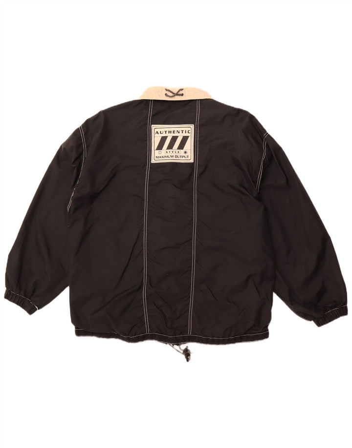 AUTHENTIC Mens Loose Fit Utility Jacket UK 38 Medium Black