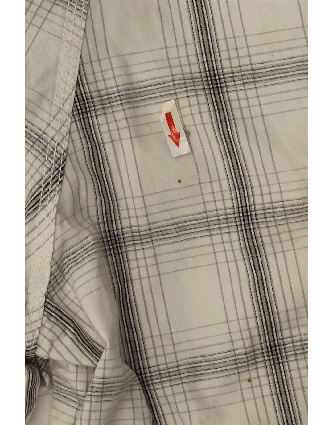 Lee Mens Dungarees Cargo Shorts W38 XL White Check Cotton