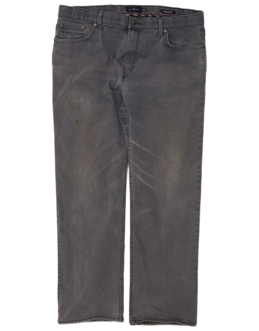 Marks & Spencer Mens Blue Harbour Straight Jeans W38 L31 Grey Cotton