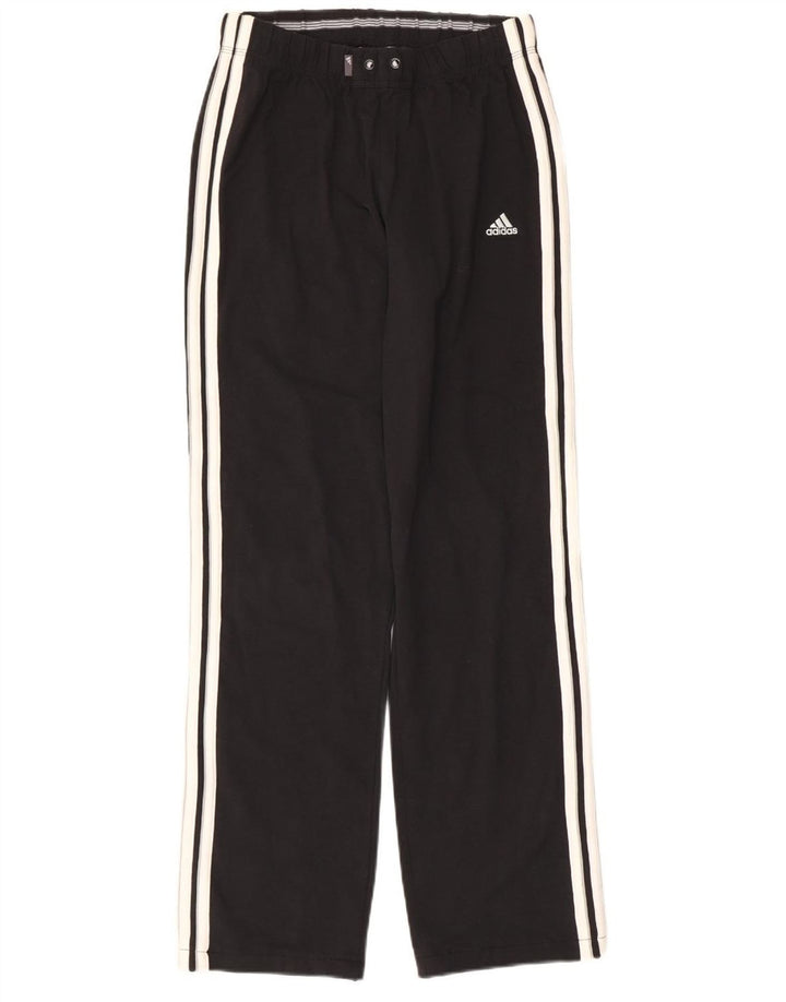 ADIDAS Womens Tracksuit Trousers UK 10 Small Black Cotton