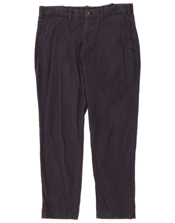Massimo Dutti Mens Straight Chino Trousers EU 44 VLarge W34 L29 Navy Blue