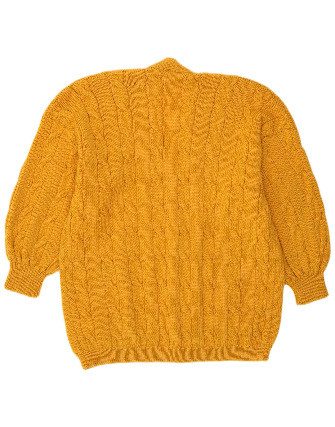 Vintage Womens Cardigan Sweater UK 16 Large Yellow