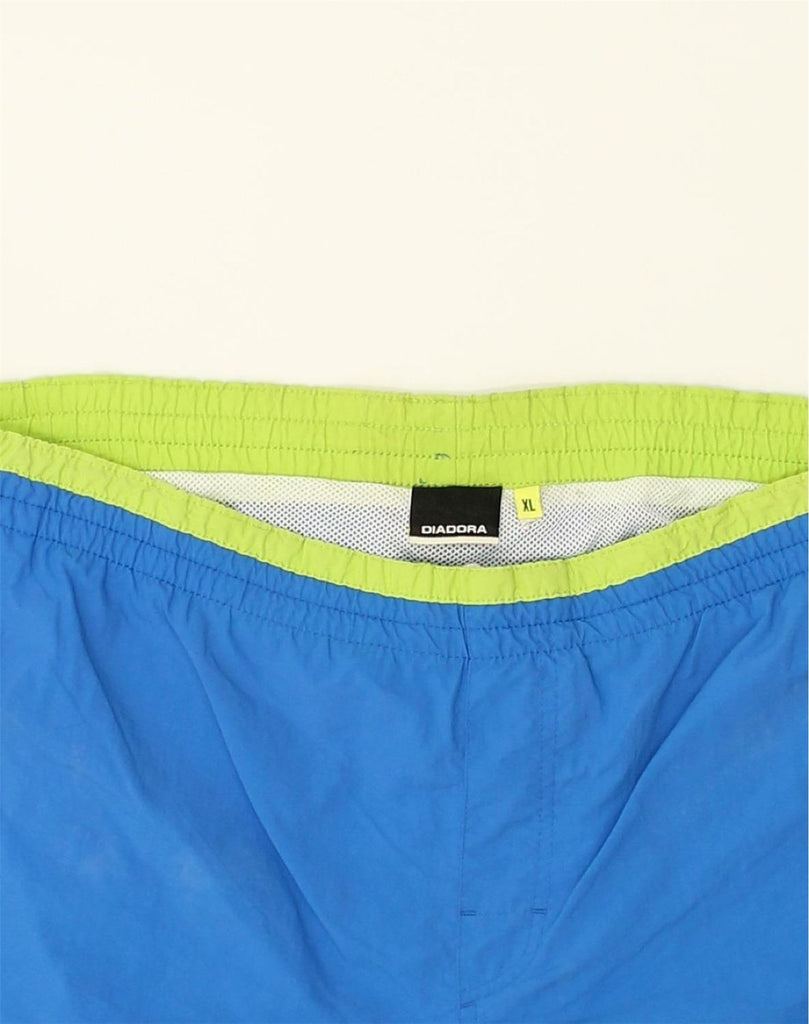 DIADORA Mens Sport Shorts XL Blue Nylon | Vintage Diadora | Thrift | Second-Hand Diadora | Used Clothing | Messina Hembry 