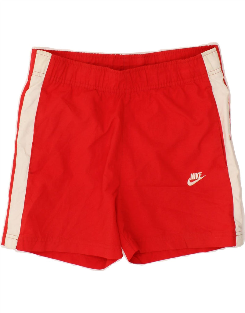 NIKE Boys Sport Shorts 11-12 Years Medium Red Polyester Vintage Nike and Second-Hand Nike from Messina Hembry 