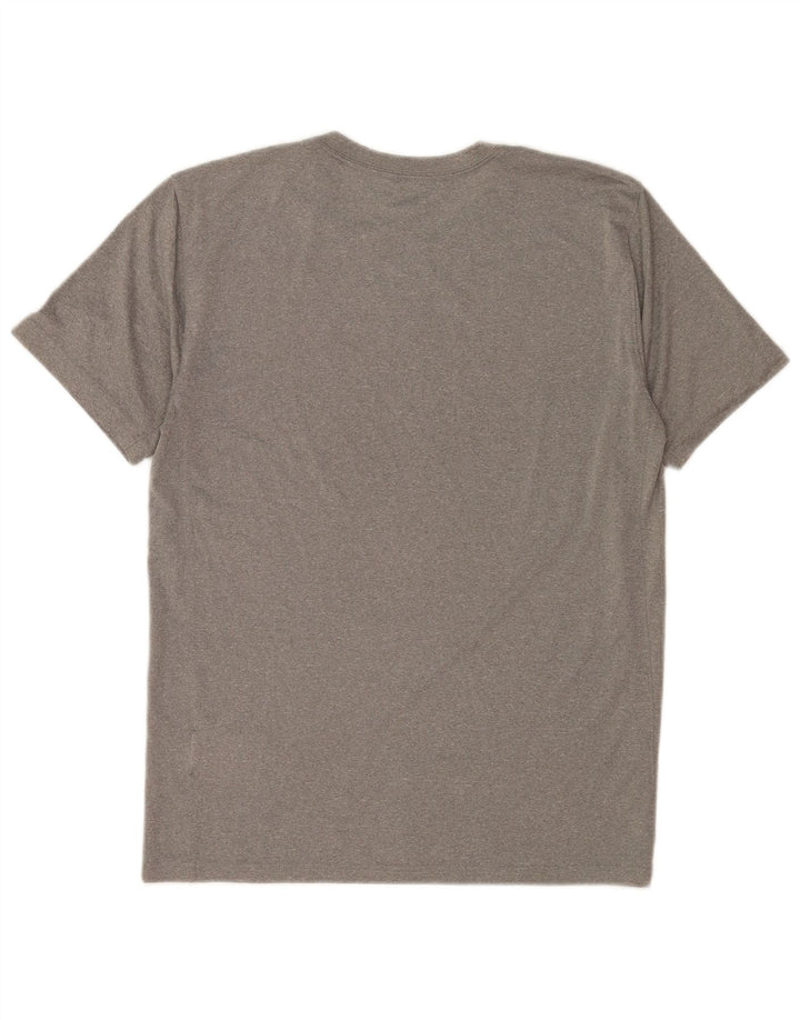 Nike Mens Dri Fit T-Shirt Top Medium Grey Polyester