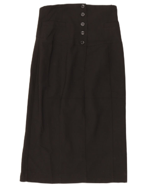 Topshop Womens High Waist Maxi Skirt UK 12 Medium W26  Black
