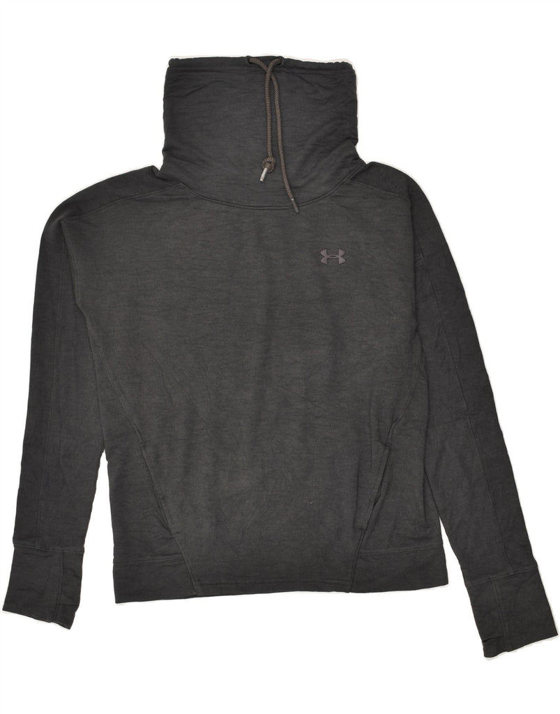 UNDER ARMOUR Womens Roll Neck Sweatshirt Jumper UK 10 Small Grey | Vintage Under Armour | Thrift | Second-Hand Under Armour | Used Clothing | Messina Hembry 