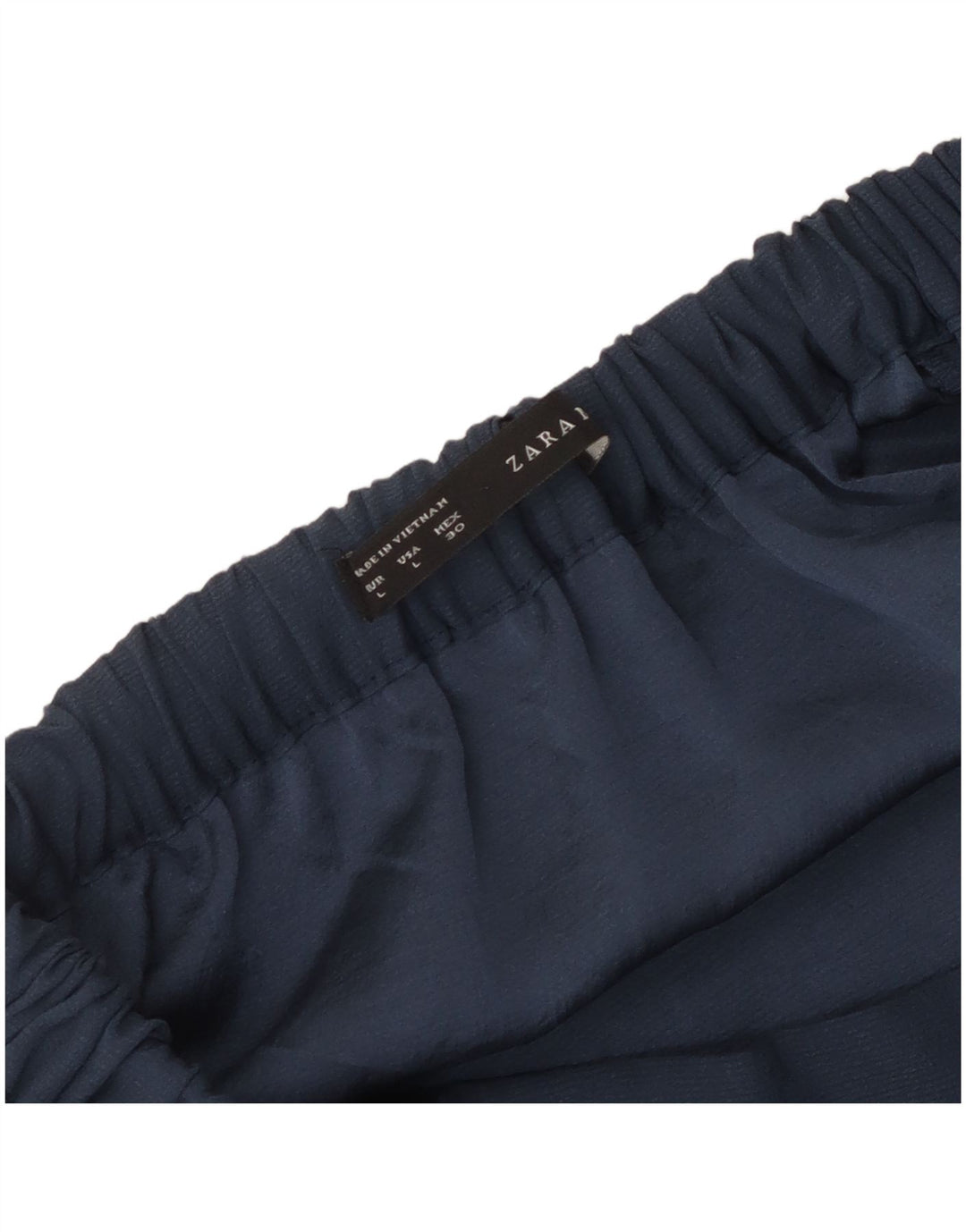 Zara Womens Flared Skirt Large W32 Navy Blue