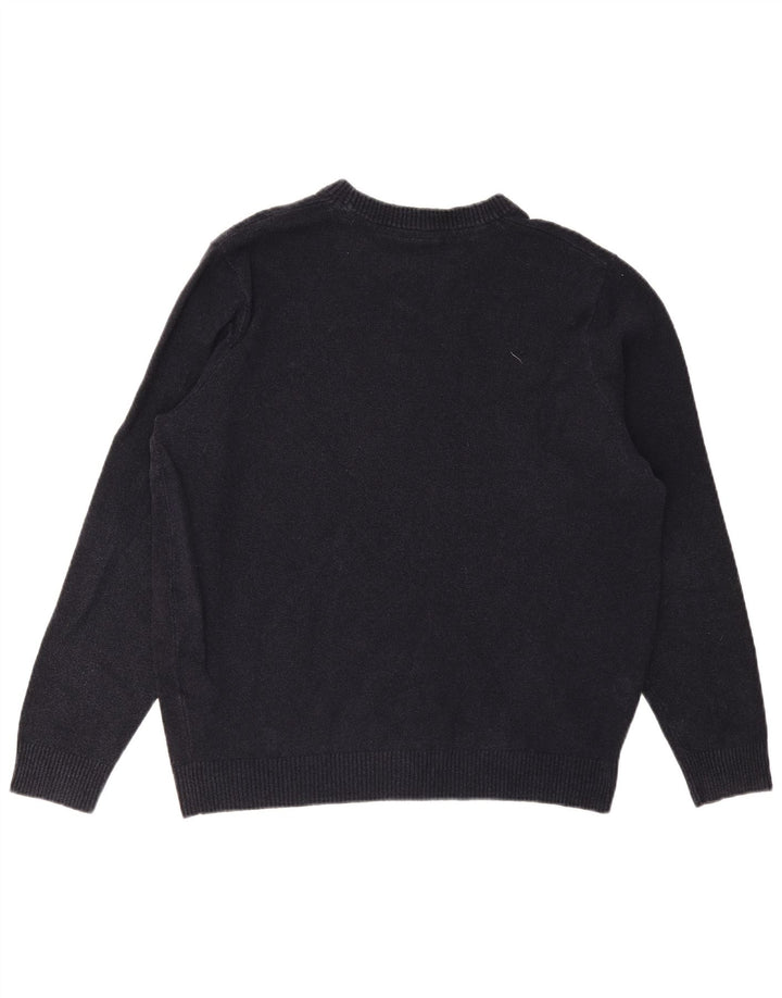 LYLE & SCOTT Mens Crew Neck Jumper Sweater 2XL Navy Blue Cotton