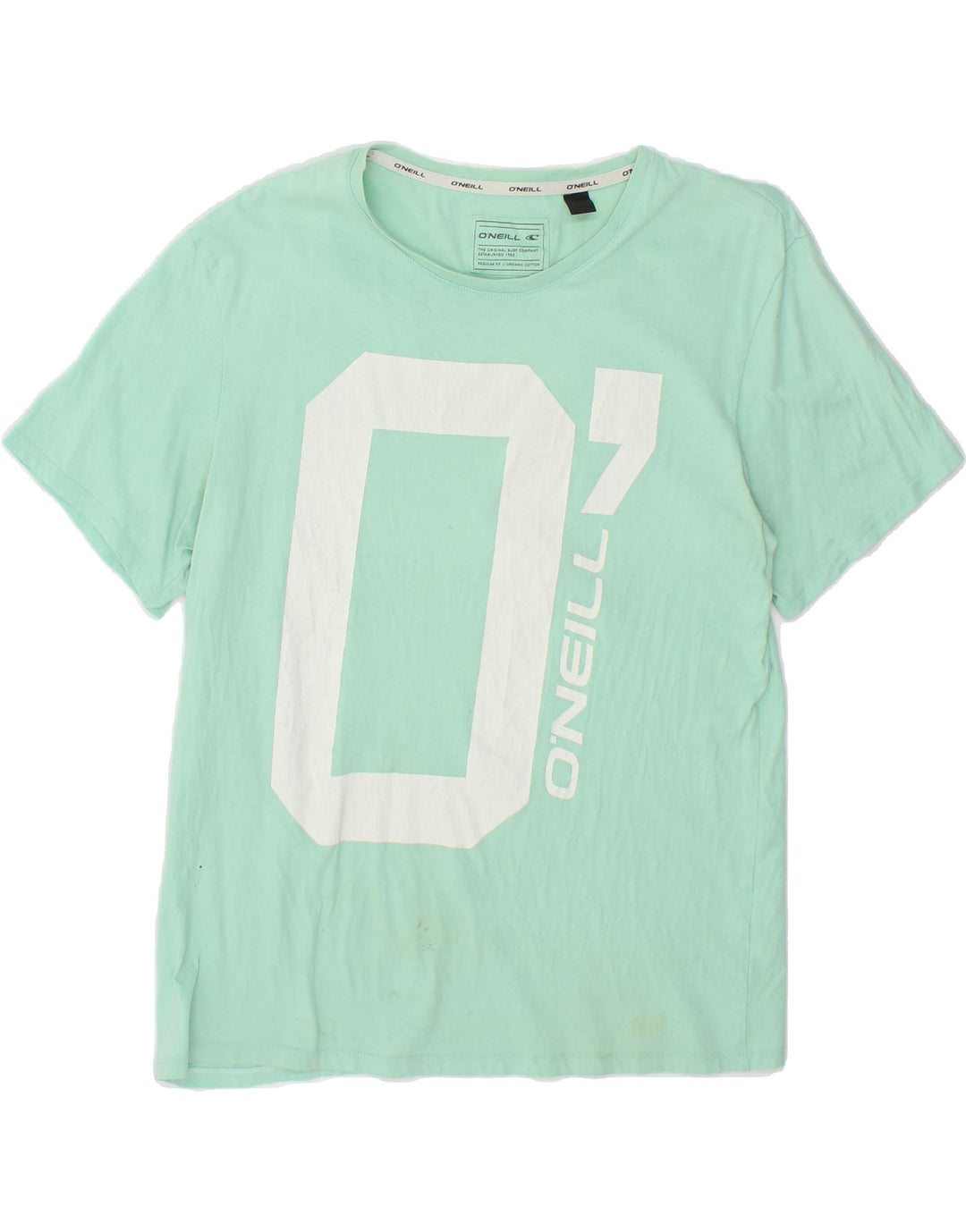 O'NEILL Mens Regular Fit Graphic T-Shirt Top Medium Turquoise Cotton Vintage O'Neill and Second-Hand O'Neill from Messina Hembry 