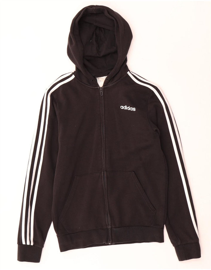 Adidas Mens Zip Hoodie Sweater Small Black Cotton