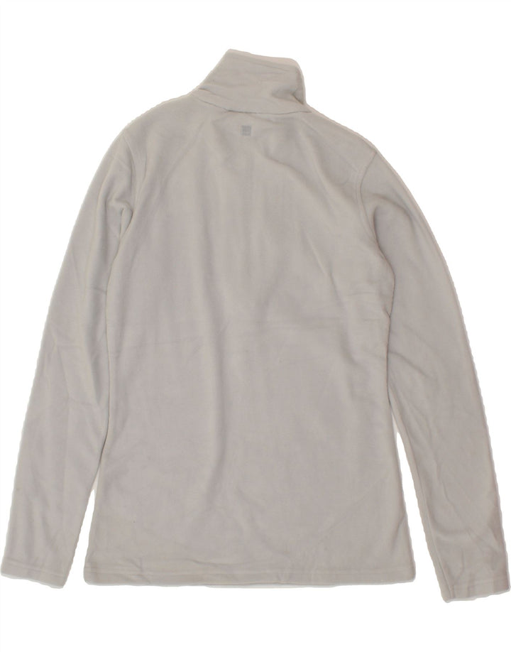 MOUNTAIN WAREHOUSE Womens Zip Neck Fleece Jumper UK 10 Small Grey Vintage Mountain Warehouse and Second-Hand Mountain Warehouse from Messina Hembry 