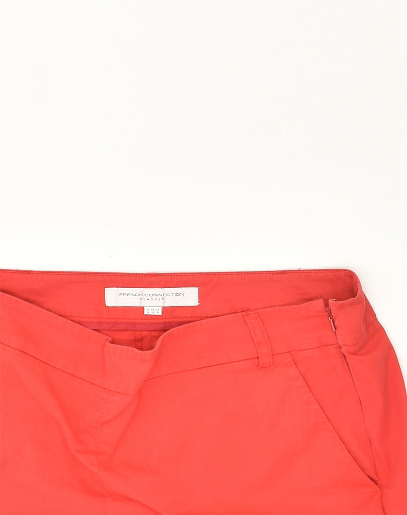 FRENCH CONNECTION Womens Classic Chino Trousers UK 12 Medium W32 L26 Red | Vintage French Connection | Thrift | Second-Hand French Connection | Used Clothing | Messina Hembry 