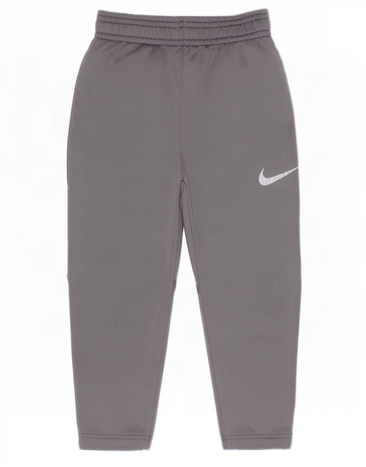 Nike Baby Boys Tracksuit Trousers 9-12 Months Grey Polyester