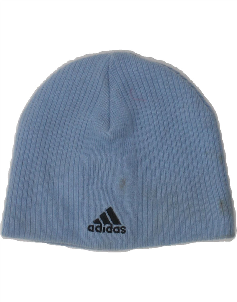 ADIDAS Boys Beanie Hat 13-14 Years Blue Acrylic | Vintage Adidas | Thrift | Second-Hand Adidas | Used Clothing | Messina Hembry 