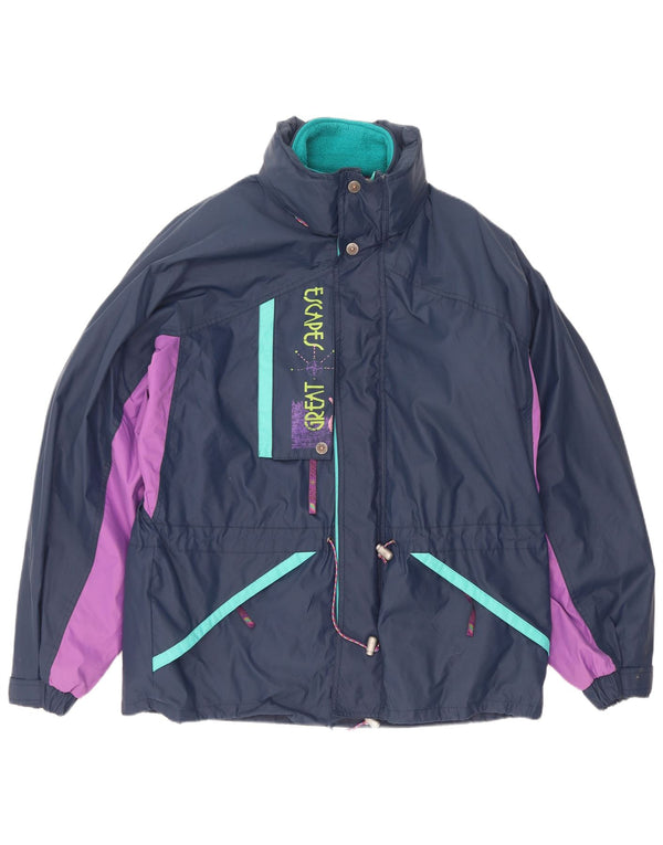 Great Escapes Mens Polartec Graphic Ski Jacket IT 52 XL Navy Blue