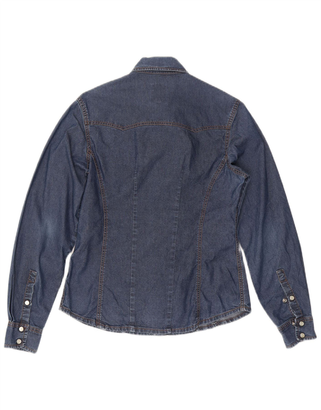 BOOSLEY Womens Denim Shirt UK 12 Medium Blue Cotton