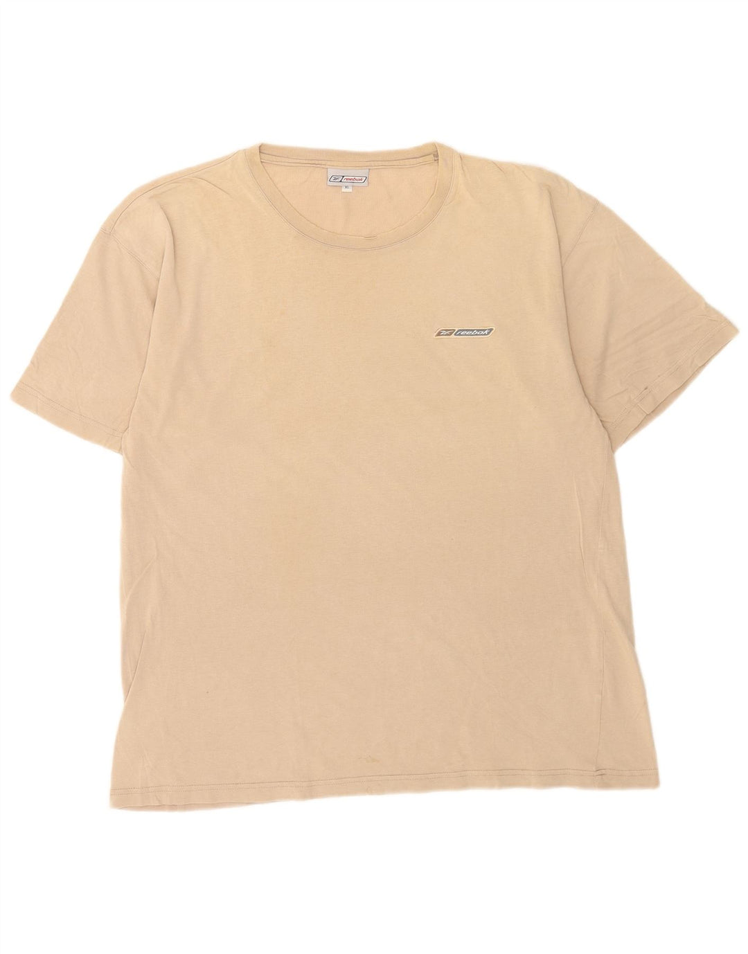 Reebok Mens T-Shirt Top XL Beige Cotton