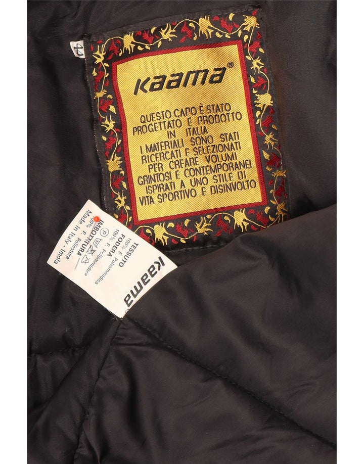 Kaama Mens Abstract Pattern Hooded Padded Jacket IT 44 XS Multicoloured