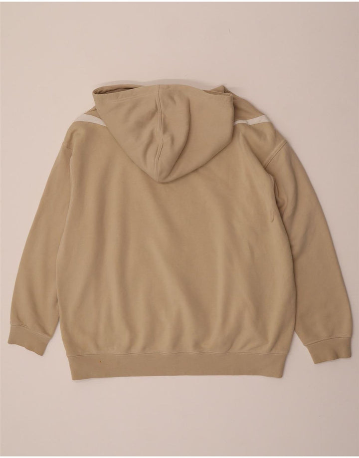 Nike Mens Graphic Hoodie Jumper Large Beige Cotton
