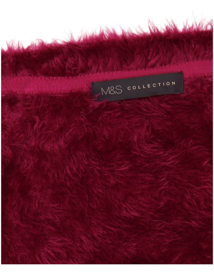 MARKS & SPENCER Womens 3/4 Sleeve Bolero Jumper UK 22 3XL Maroon