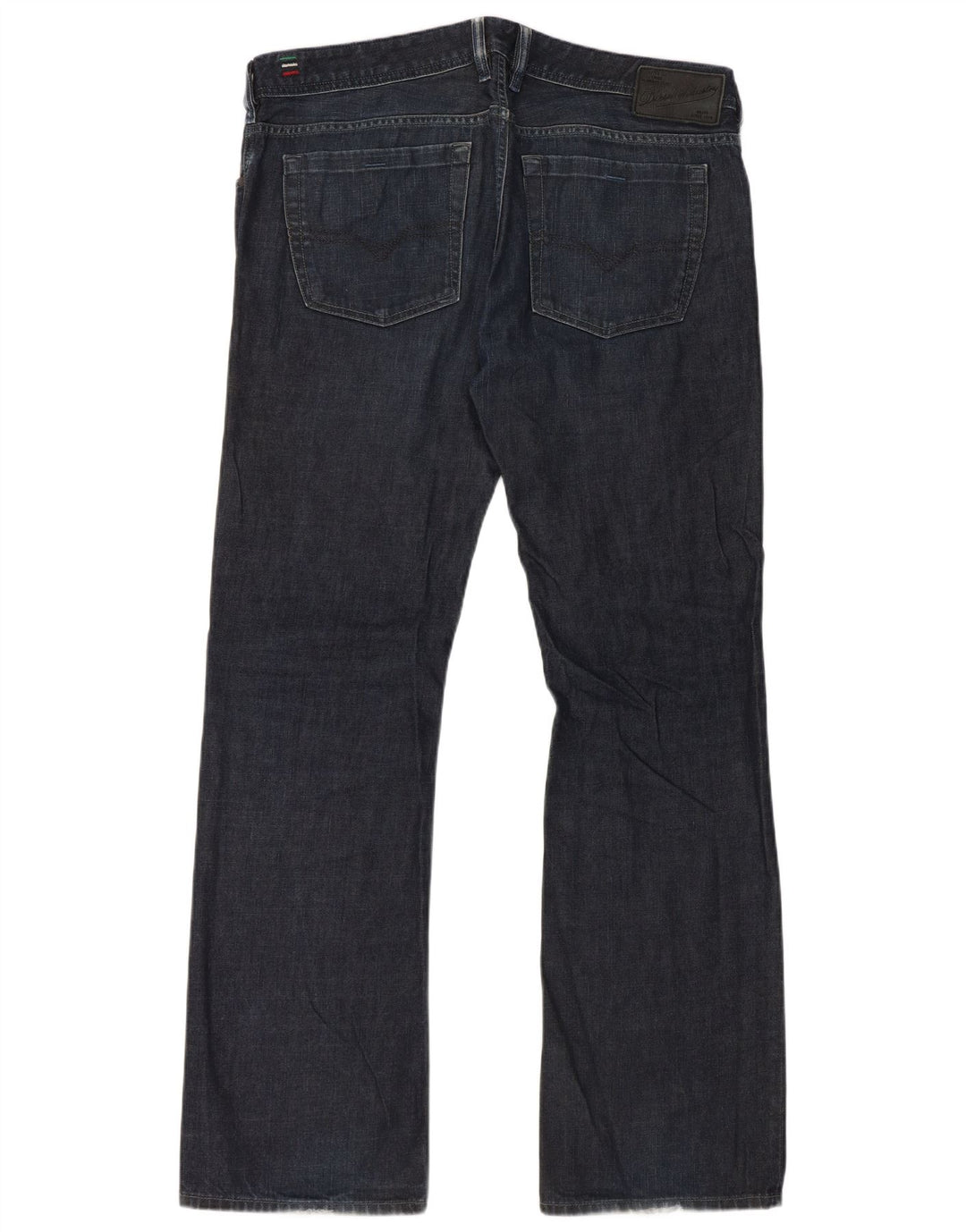 Diesel Mens Bootcut Jeans W36 L33 Navy Blue Cotton