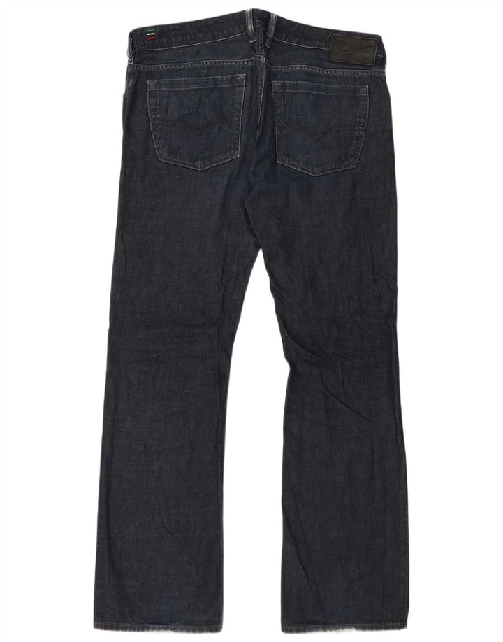 Diesel Mens Bootcut Jeans W36 L33 Navy Blue Cotton