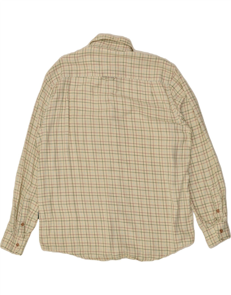 VINTAGE Mens Shirt Size 41 42 Large Beige Check Cotton | Vintage Vintage | Thrift | Second-Hand Vintage | Used Clothing | Messina Hembry 