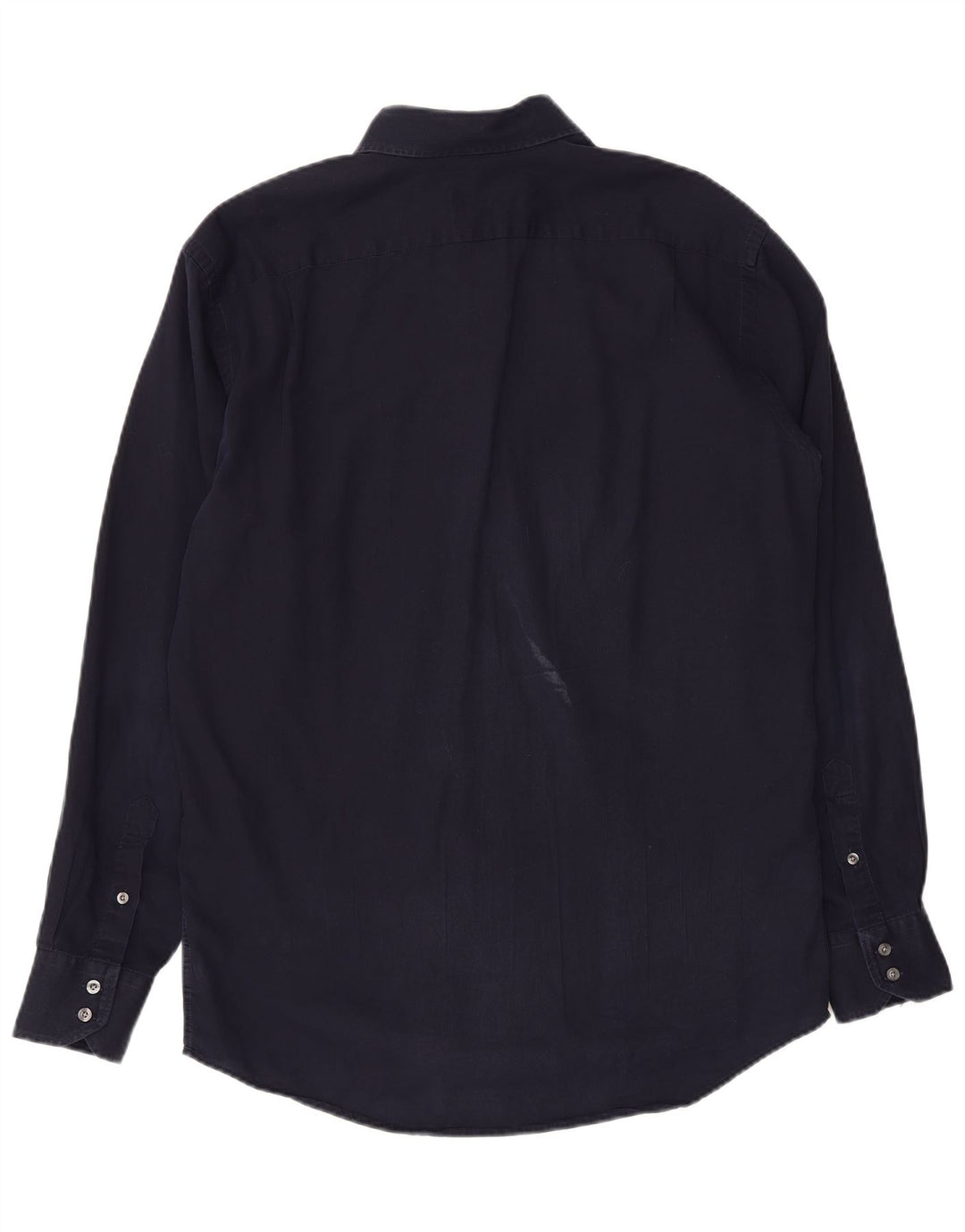 LACOSTE Mens Regular Fit Shirt Size 40 Medium Navy Blue Cotton