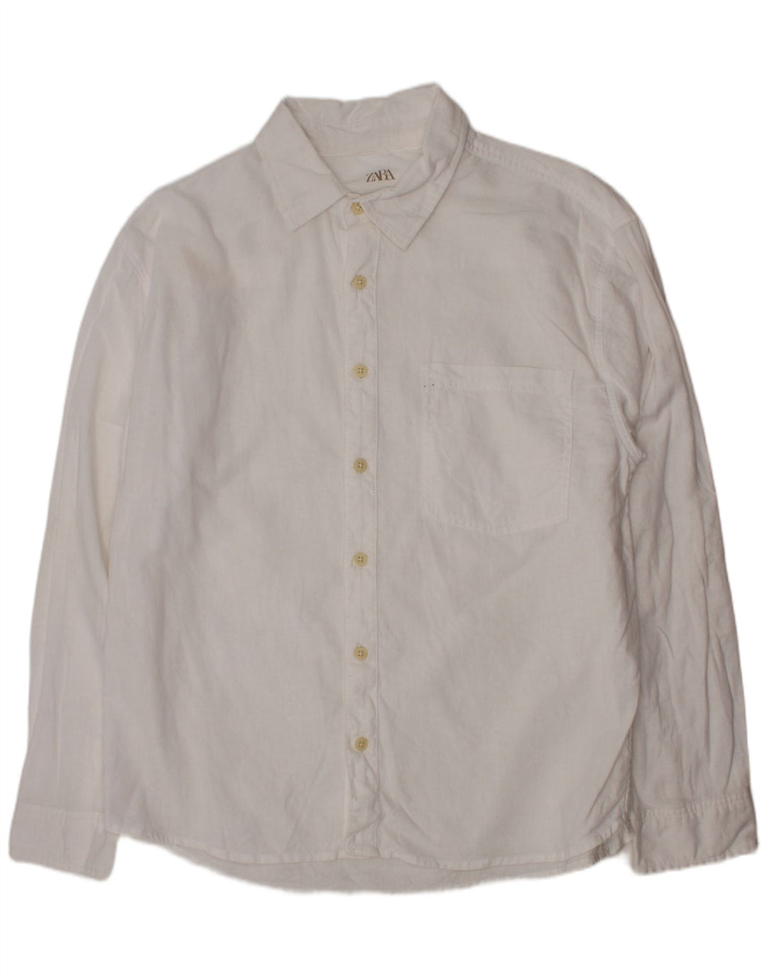 ZARA Boys Shirt 9-10 Years White Cotton