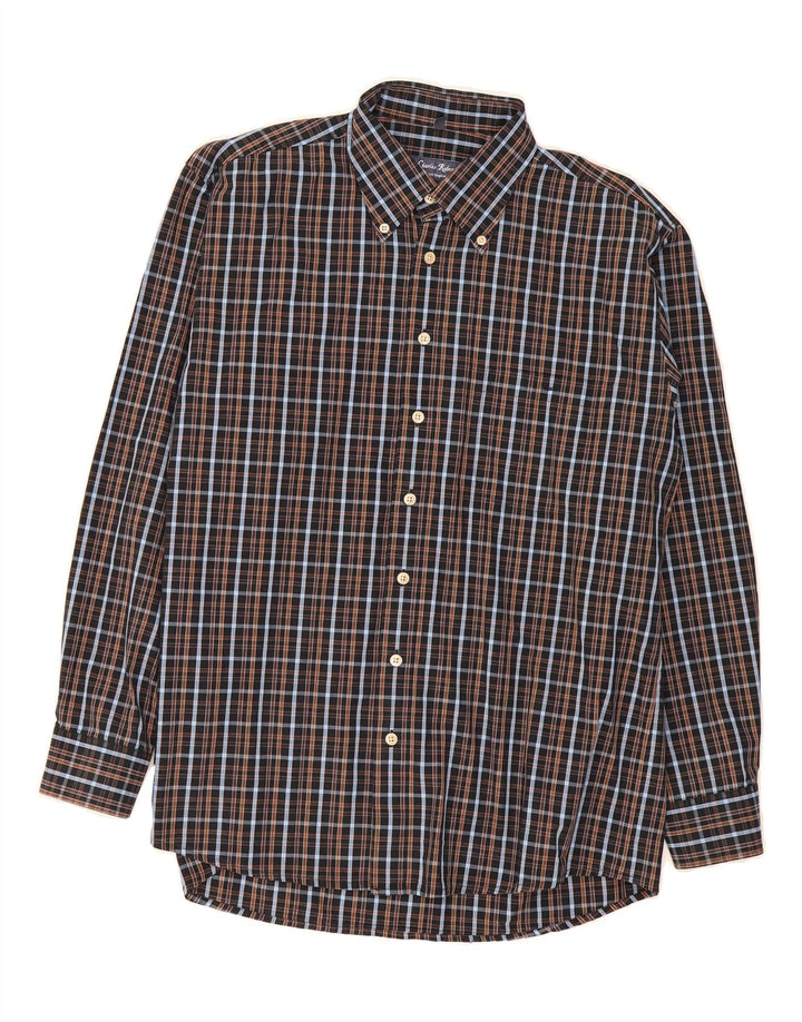 CHARLES ROBERTSON Mens Shirt Size 16 1/2 41/42 Large Black Check Vintage Charles Robertson and Second-Hand Charles Robertson from Messina Hembry 
