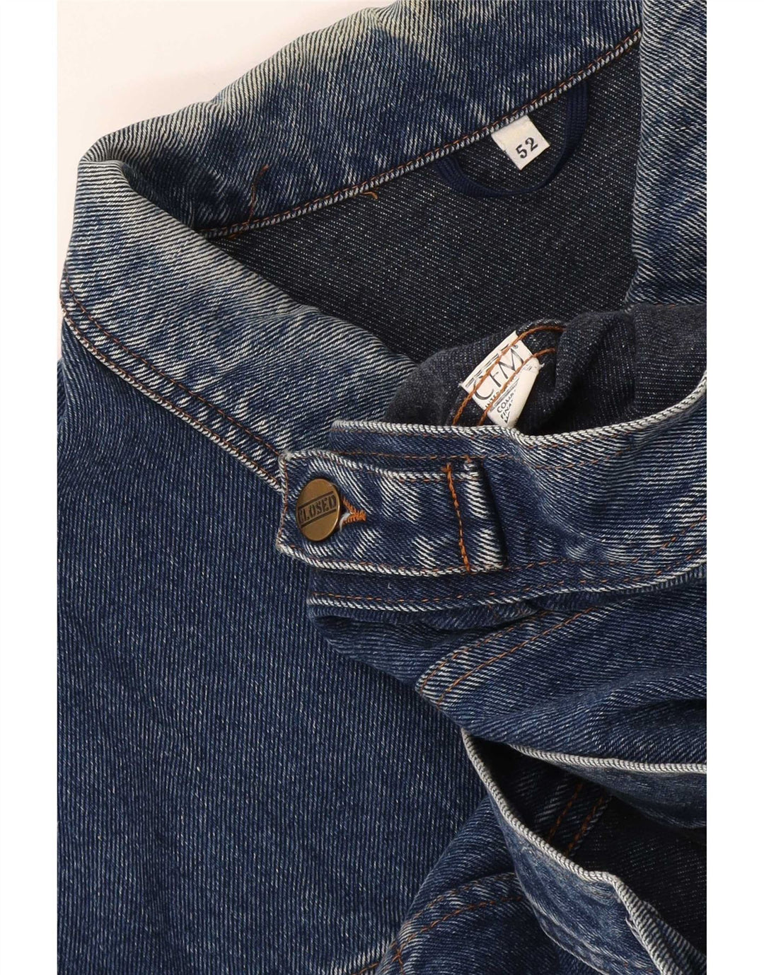 Vintage Mens Denim Jacket IT 52 XL Blue Cotton