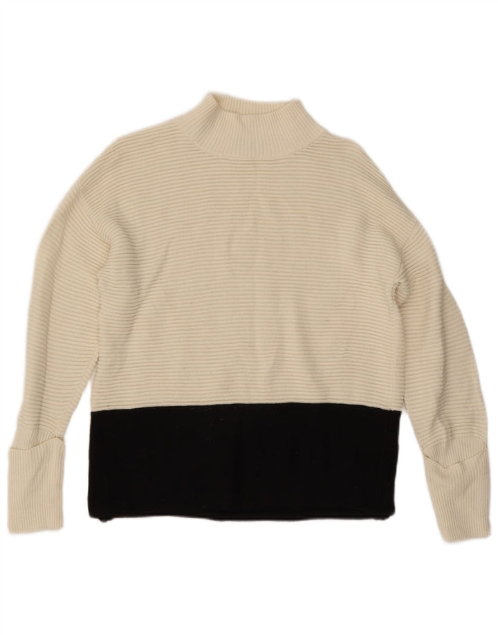 Marks & Spencer Womens Turtle Neck Jumper Sweater UK 12 Medium Off White