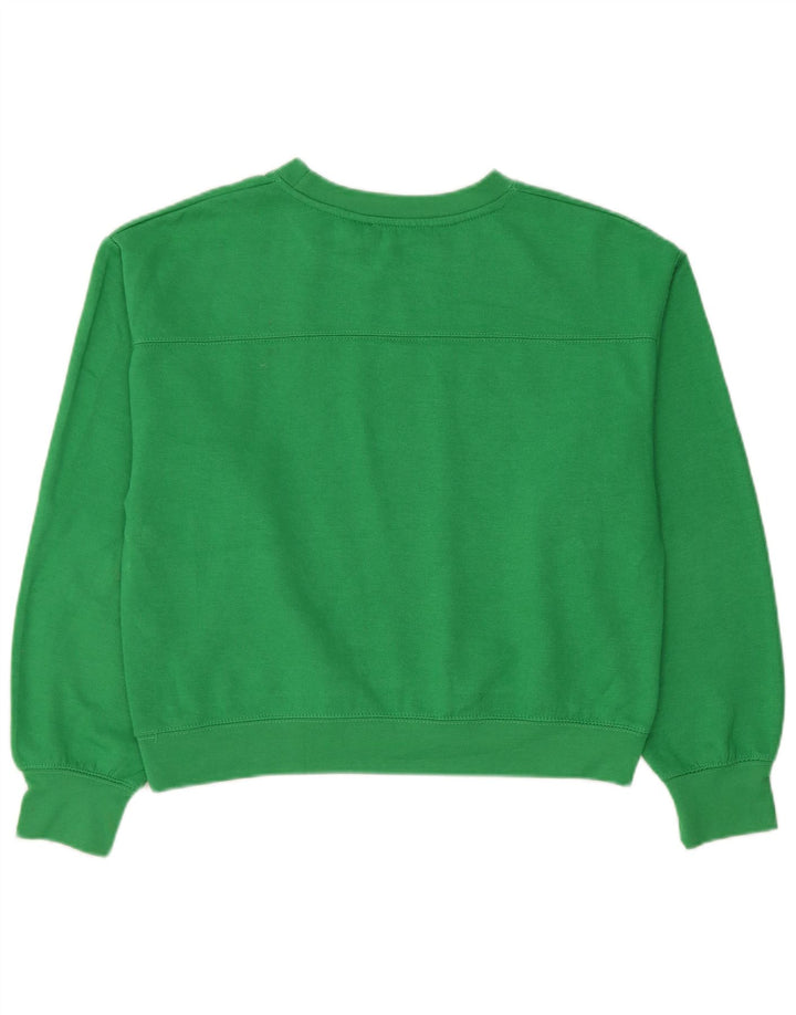Zara Womens Sweatshirt Jumper UK 14 Medium Green Polyester