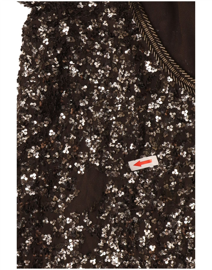 All Saints Womens Long Sleeve Blouse Top UK 14 Medium Grey