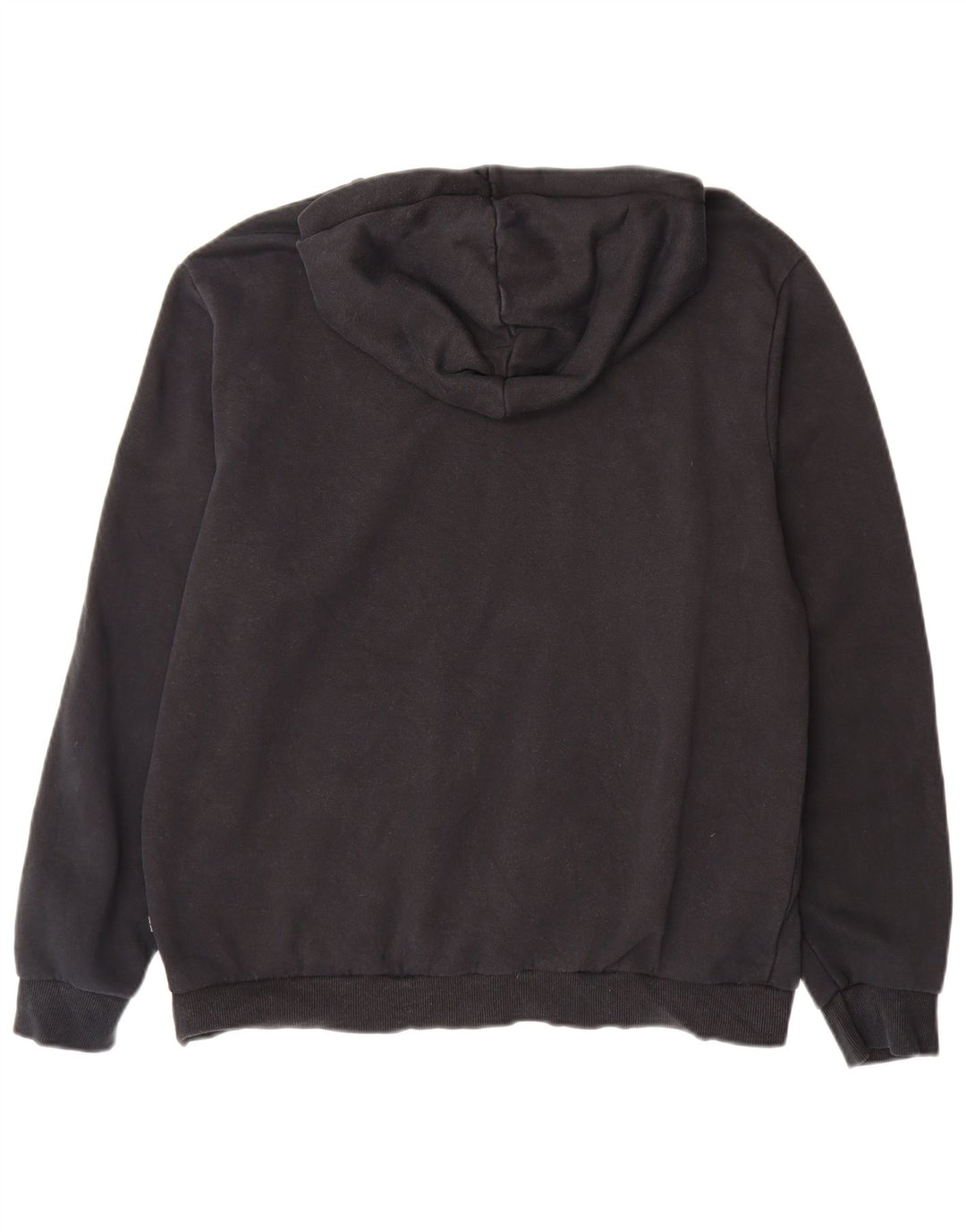 PUMA Mens Hoodie Jumper Large Black Cotton